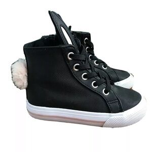 Brash Girls' Bunny Rabbit High-Top Sneakers Kids Size 7 Easter Novelty